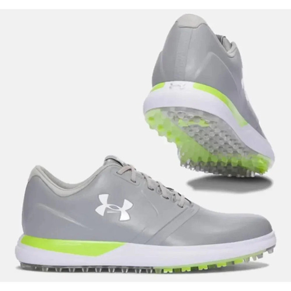 NEW Under Armour UA Performance Spikeless Golf Shoes Steel/Lime Fizz Womens 7 - Picture 1 of 6